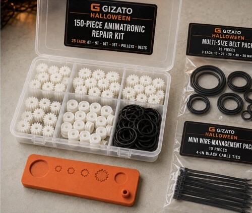 Gizato 176-piece animatronic repair kit with organizer, FitKey, belt pack and wire-management pack